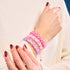 Lavande et Blanc | Argent | Bracelet Verre Double Sirène